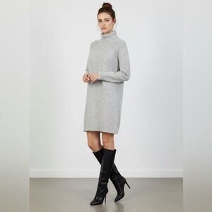 GREAT PLAINS LONDON Wool Blend Turtleneck Sweater Mini Dress